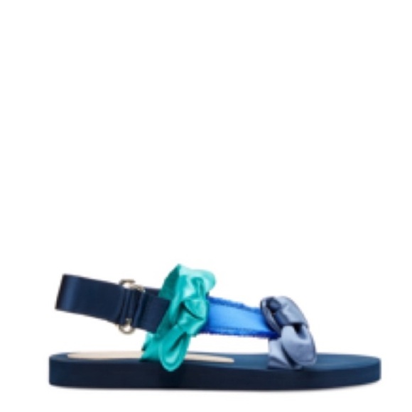 Stuart Weitzman Bandeau Sport Sandal Teva Style Satin Bow Strap Size 7.5 Adjusts - Picture 10 of 10